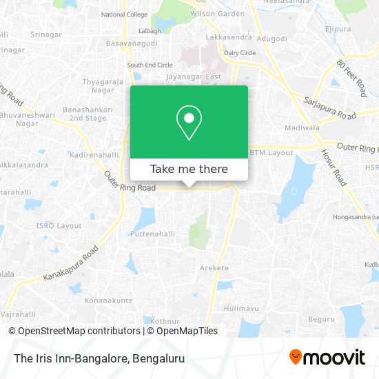 The Iris Inn-Bangalore map