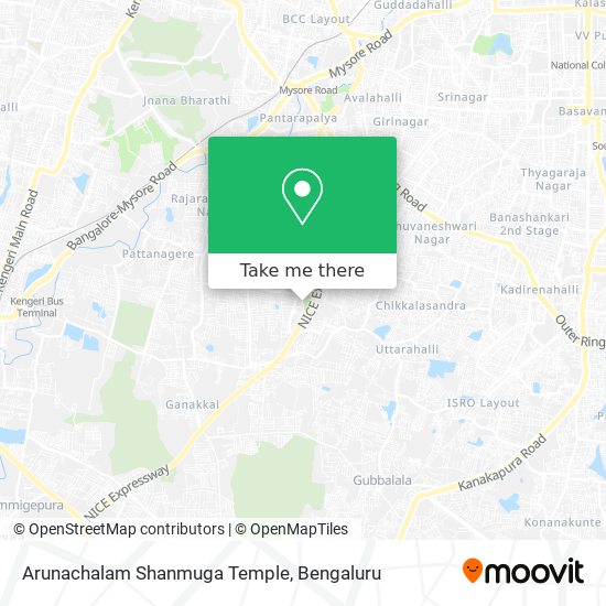 Arunachalam Shanmuga Temple map