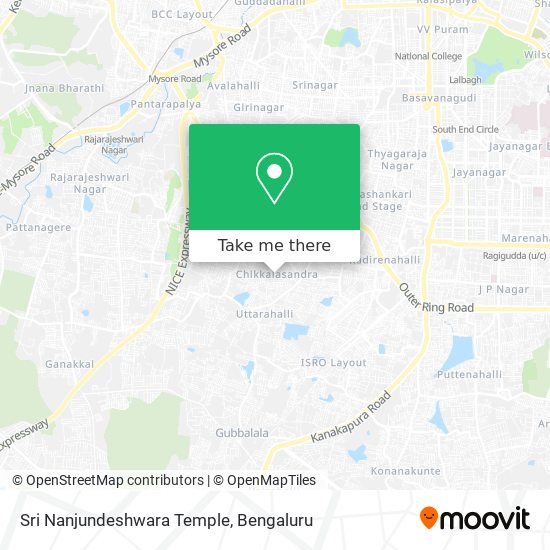 Sri Nanjundeshwara Temple map