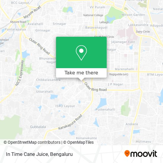 In Time Cane Juice map