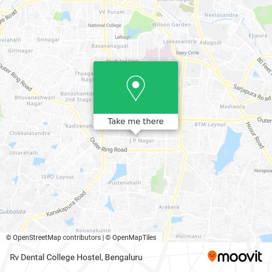 Rv Dental College Hostel map