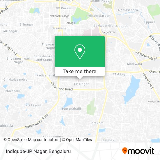Indiqube-JP Nagar map