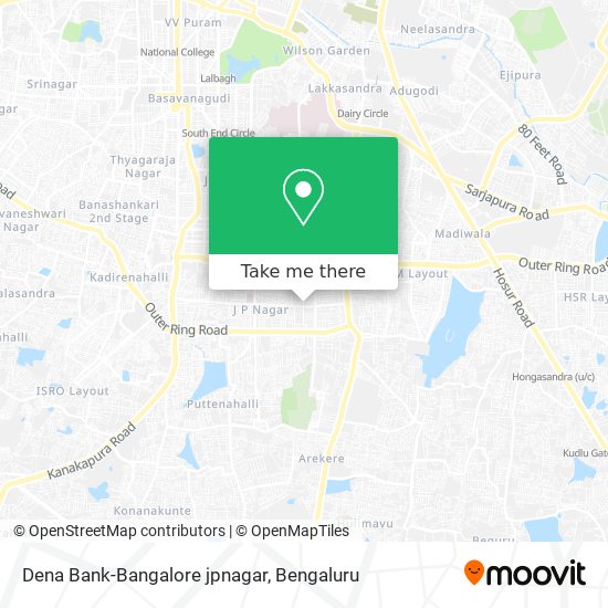 Dena Bank-Bangalore jpnagar map