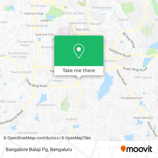 Bangalore Balaji Pg map