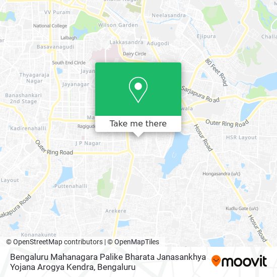 Bengaluru Mahanagara Palike Bharata Janasankhya Yojana Arogya Kendra map