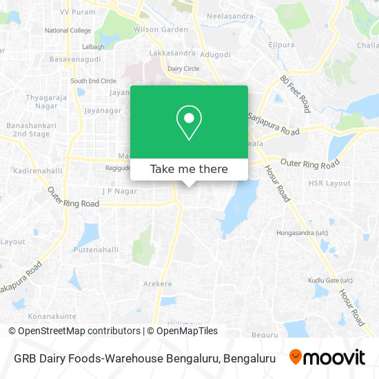 GRB Dairy Foods-Warehouse Bengaluru map