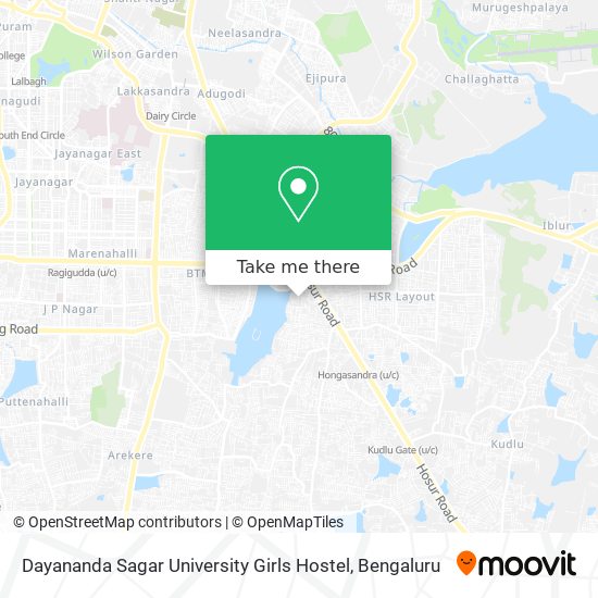 Dayananda Sagar University Girls Hostel map