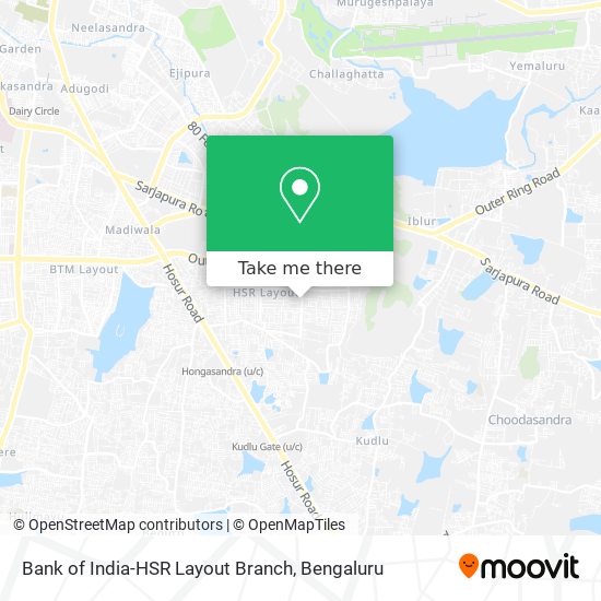 Bank of India-HSR Layout Branch map