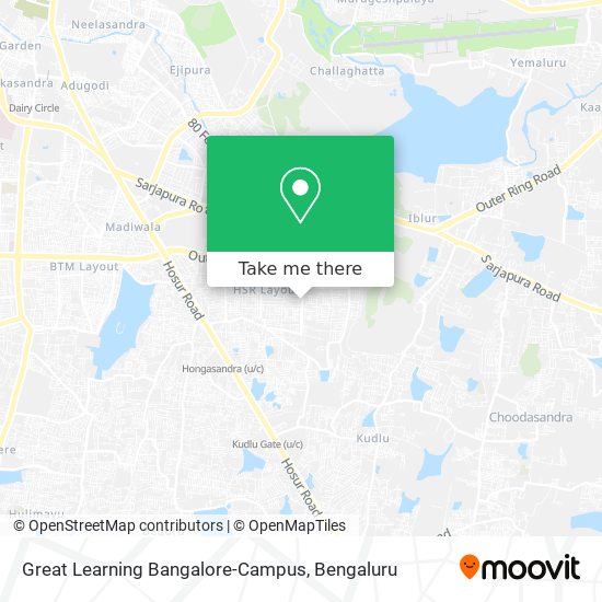 Great Learning Bangalore-Campus map