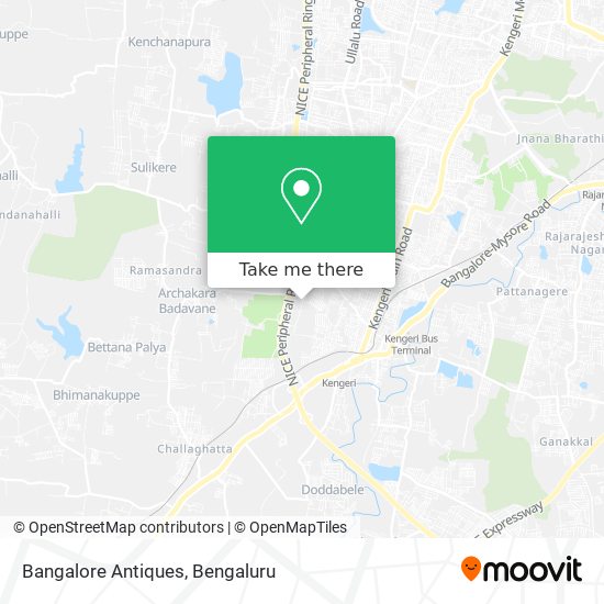 Bangalore Antiques map