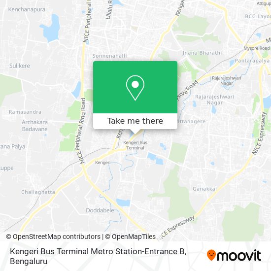 Kengeri Bus Terminal Metro Station-Entrance B map