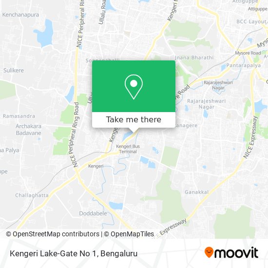 Kengeri Lake-Gate No 1 map