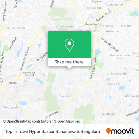 Top in Town Hyper Bazaar Banasawadi map
