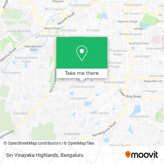 Siri Vinayaka Highlands map
