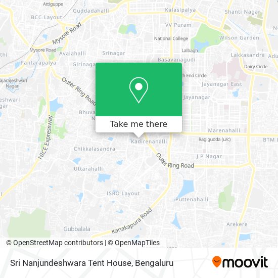 Sri Nanjundeshwara Tent House map