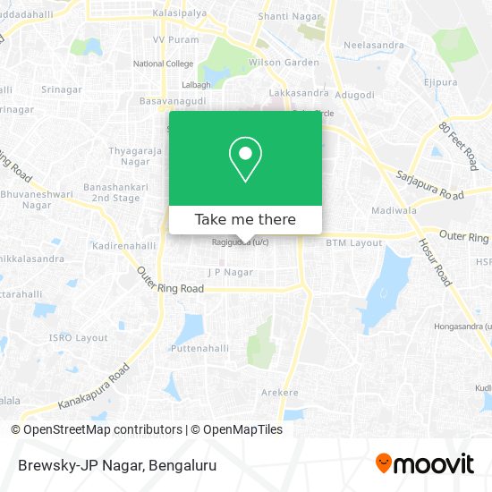 Brewsky-JP Nagar map