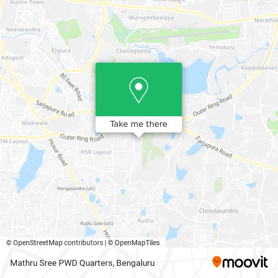 Mathru Sree PWD Quarters map