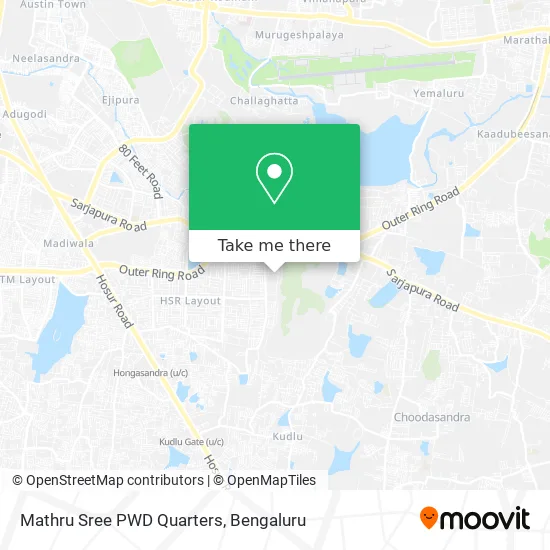 Mathru Sree PWD Quarters map