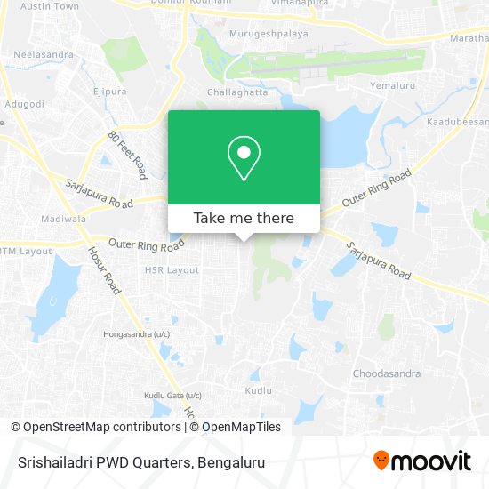 Srishailadri PWD Quarters map