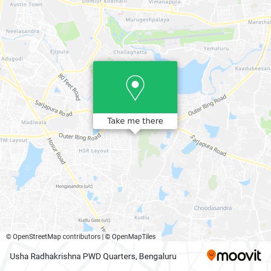 Usha Radhakrishna PWD Quarters map