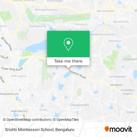 Srishti Montessori School map