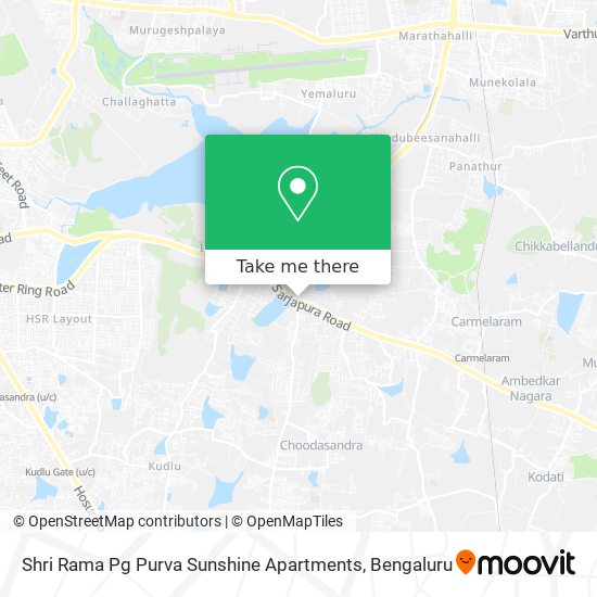 Shri Rama Pg Purva Sunshine Apartments map