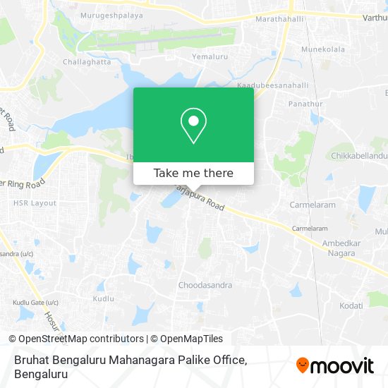 Bruhat Bengaluru Mahanagara Palike Office map