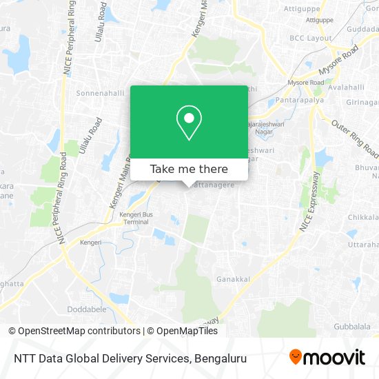 NTT Data Global Delivery Services map