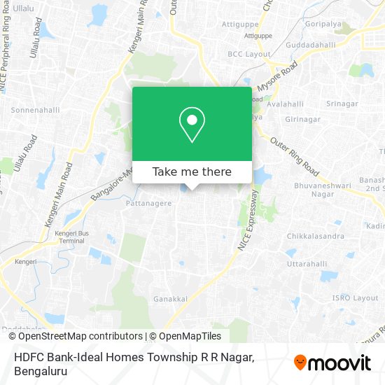 HDFC Bank-Ideal Homes Township R R Nagar map