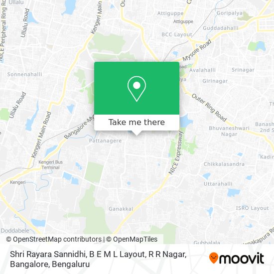 Shri Rayara Sannidhi, B E M L Layout, R R Nagar, Bangalore map