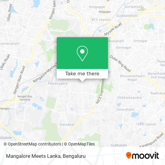 Mangalore Meets Lanka map