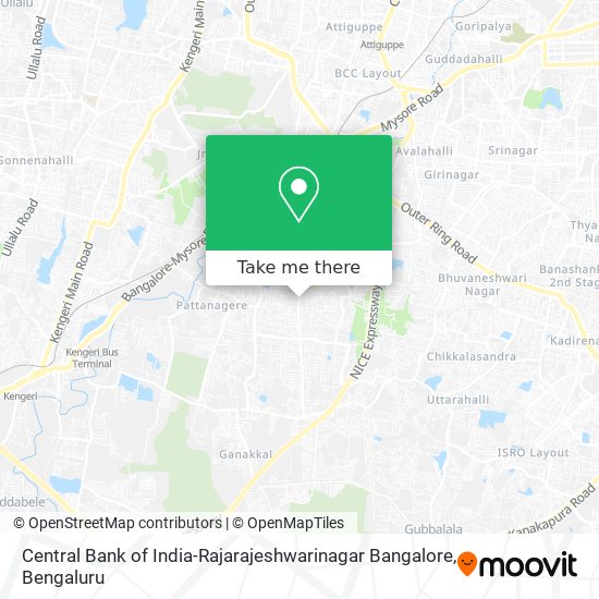 Central Bank of India-Rajarajeshwarinagar Bangalore map