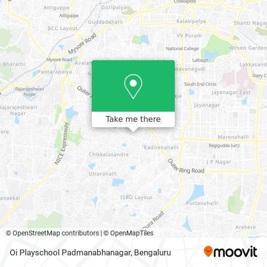 Oi Playschool Padmanabhanagar map