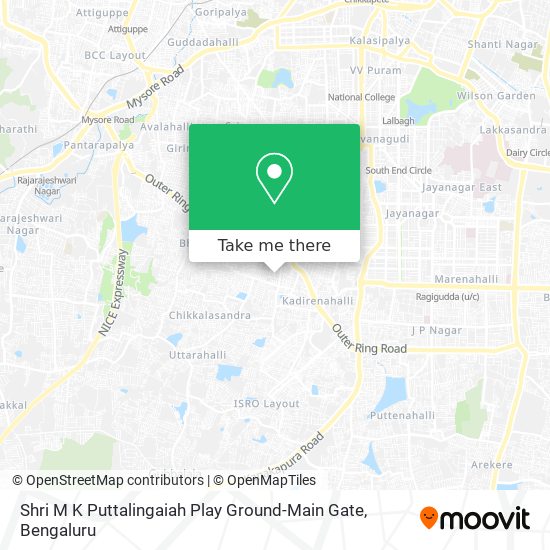 Shri M K Puttalingaiah Play Ground-Main Gate map