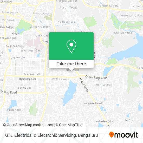 G.K. Electrical & Electronic Servicing map
