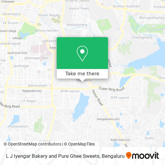 L J Iyengar Bakery and Pure Ghee Sweets map