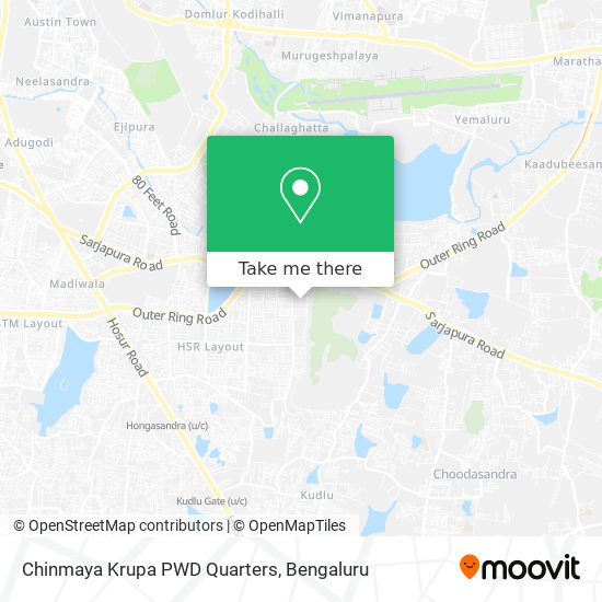 Chinmaya Krupa PWD Quarters map