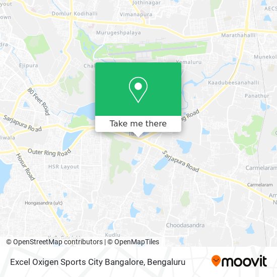 Excel Oxigen Sports City Bangalore map