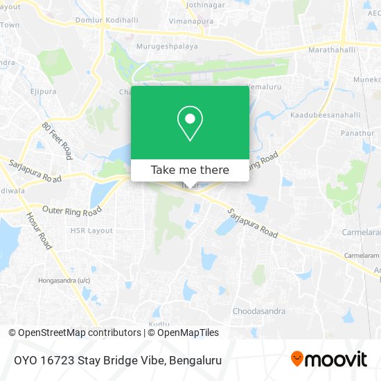 OYO 16723 Stay Bridge Vibe map