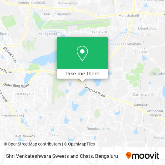 Shri Venkateshwara Sweets and Chats map