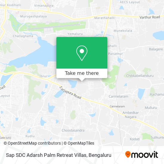 Sap SDC Adarsh Palm Retreat Villas map