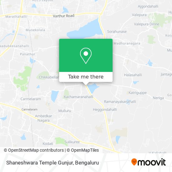 Shaneshwara Temple Gunjur map