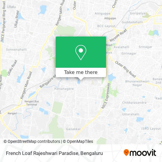 French Loaf Rajeshwari Paradise map