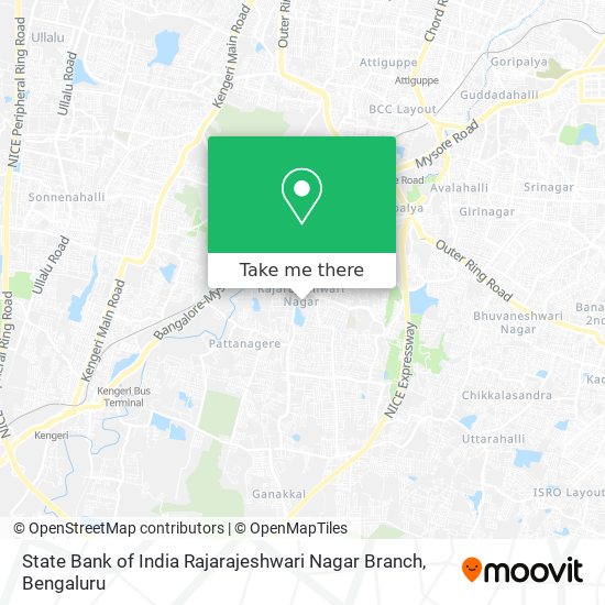 State Bank of India Rajarajeshwari Nagar Branch map