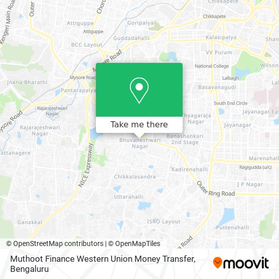 Muthoot Finance Western Union Money Transfer map
