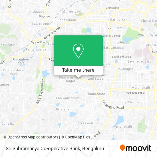 Sri Subramanya Co-operative Bank map