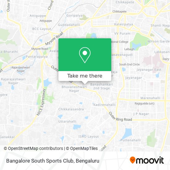 Bangalore South Sports Club map