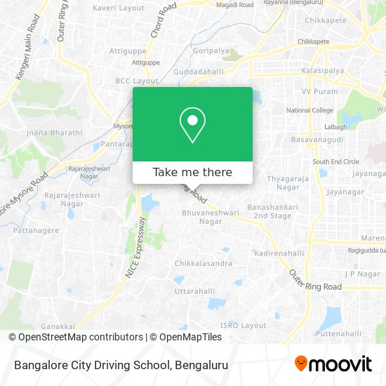 Bangalore City Driving School map