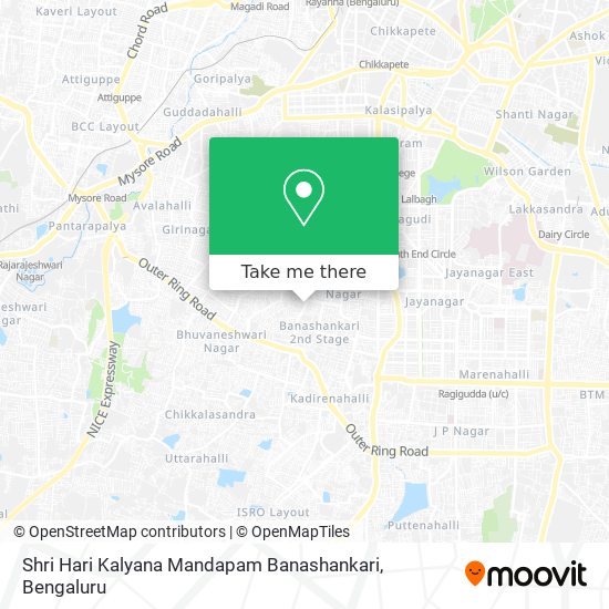 Shri Hari Kalyana Mandapam Banashankari map