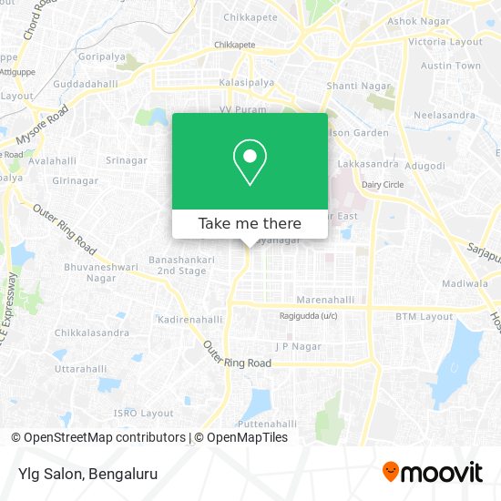 How to get to Ylg Salon in Jayanagar by Bus or Metro?